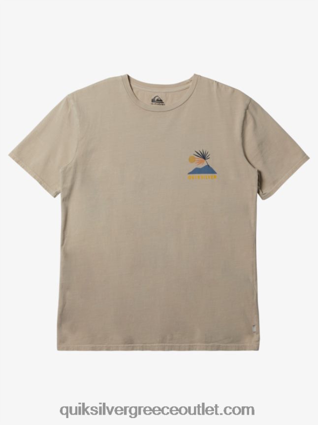 μπλουζάκι νέας φυλής Quiksilver άνδρες 66LP84232 αντίκα λευκό