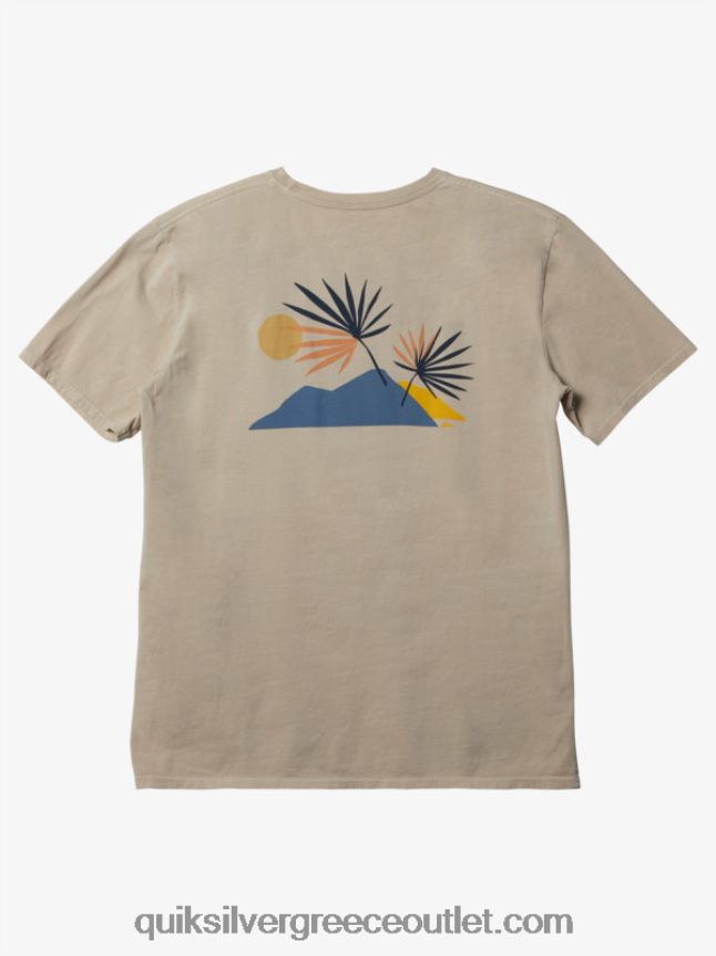 μπλουζάκι νέας φυλής Quiksilver άνδρες 66LP84232 αντίκα λευκό