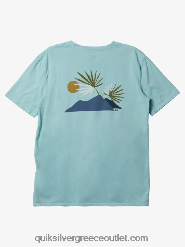 μπλουζάκι νέας φυλής Quiksilver άνδρες 66LP84233 μπλε άγγελος
