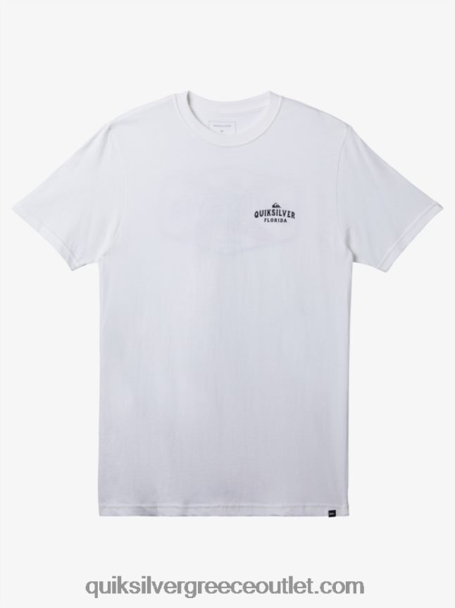 Μπλουζάκι από ακτή σε ακτή της Φλόριντα Quiksilver άνδρες 66LP84234 άσπρο