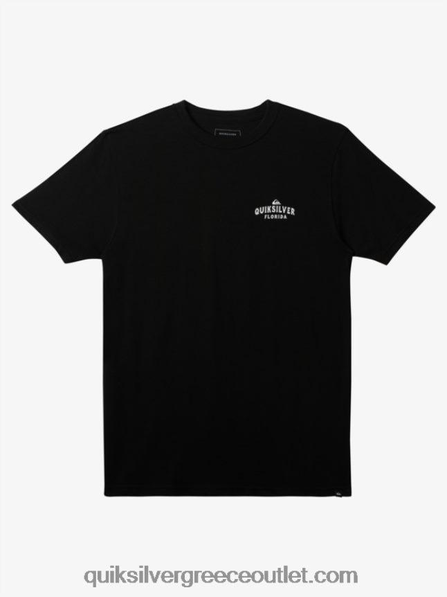 Μπλουζάκι από ακτή σε ακτή της Φλόριντα Quiksilver άνδρες 66LP84235 μαύρος