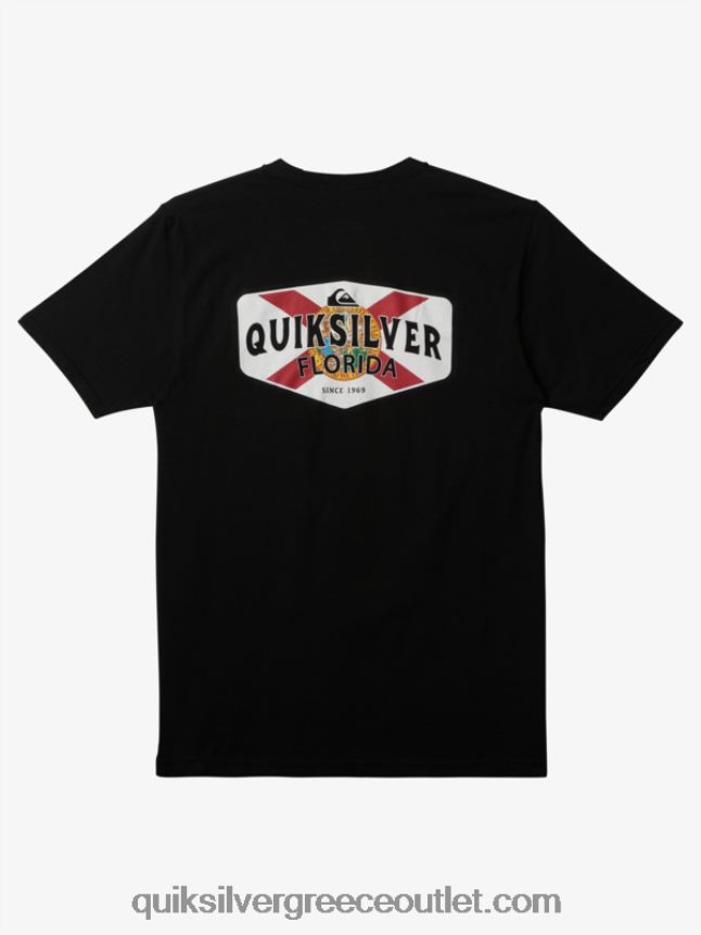 Μπλουζάκι από ακτή σε ακτή της Φλόριντα Quiksilver άνδρες 66LP84235 μαύρος