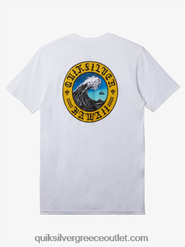 Μπλουζάκι τοίχου από νερό της Χαβάης Quiksilver άνδρες 66LP84278 άσπρο