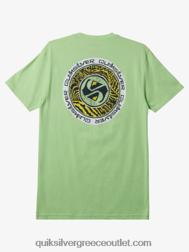 μπλουζάκι με κύκλους Quiksilver άνδρες 66LP84306 το πράσινο του παραδείσου