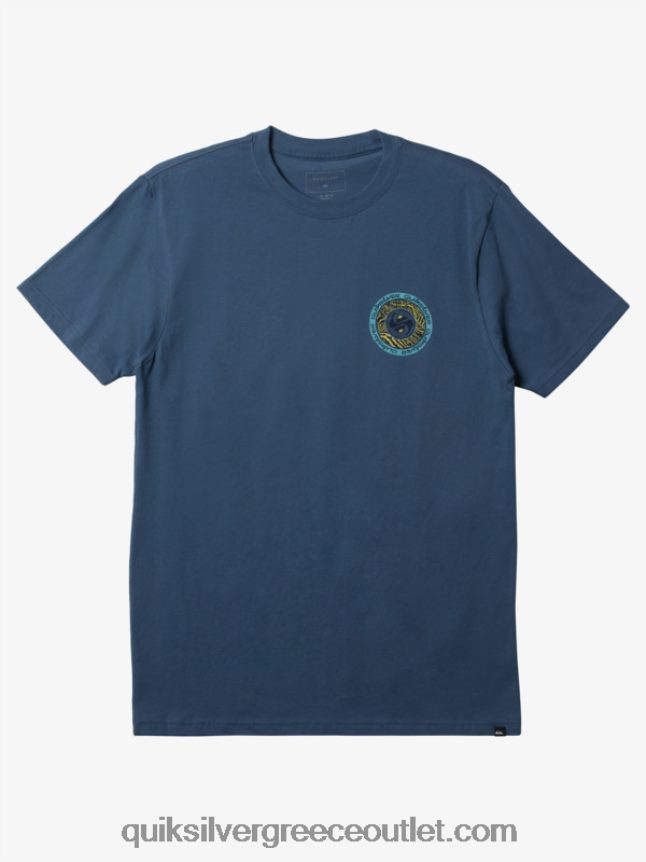 μπλουζάκι με κύκλους Quiksilver άνδρες 66LP84307 θάλασσα του Βέρινγκ