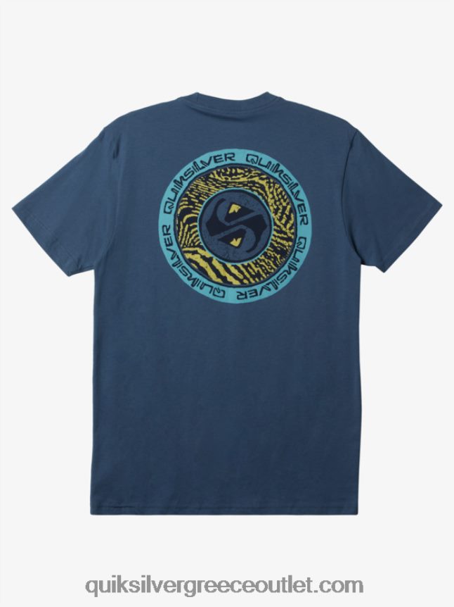 μπλουζάκι με κύκλους Quiksilver άνδρες 66LP84307 θάλασσα του Βέρινγκ