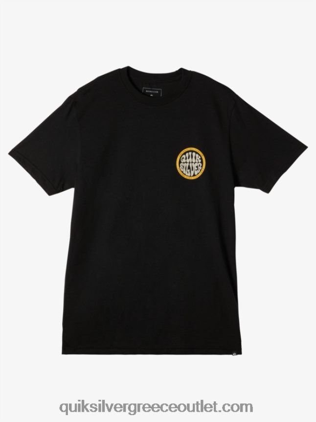μπλουζάκι πιο τολμηρού τύπου Quiksilver άνδρες 66LP8446 μαύρος