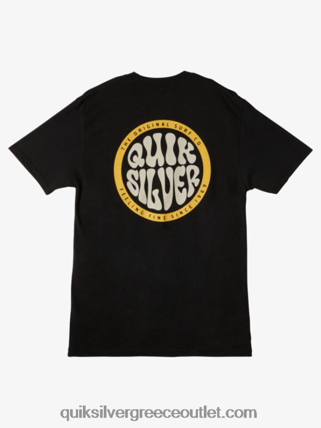 μπλουζάκι πιο τολμηρού τύπου Quiksilver άνδρες 66LP8446 μαύρος