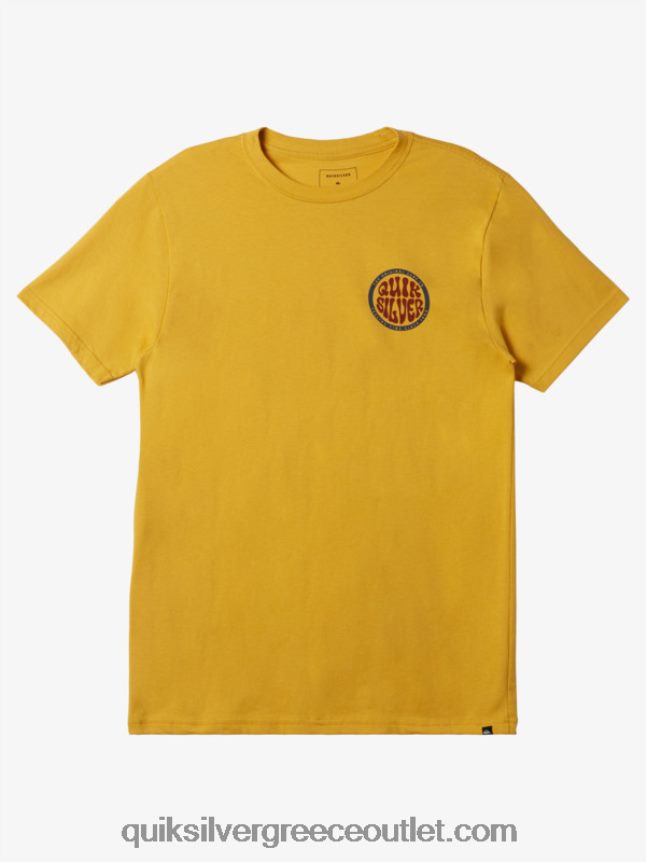 μπλουζάκι πιο τολμηρού τύπου Quiksilver άνδρες 66LP8447 κρόκος κίτρινος