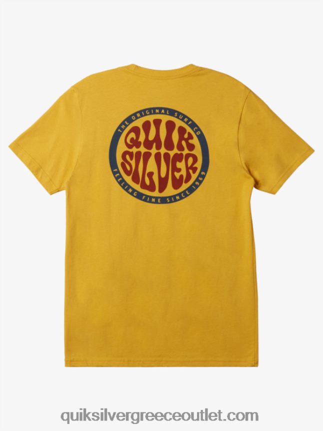 μπλουζάκι πιο τολμηρού τύπου Quiksilver άνδρες 66LP8447 κρόκος κίτρινος