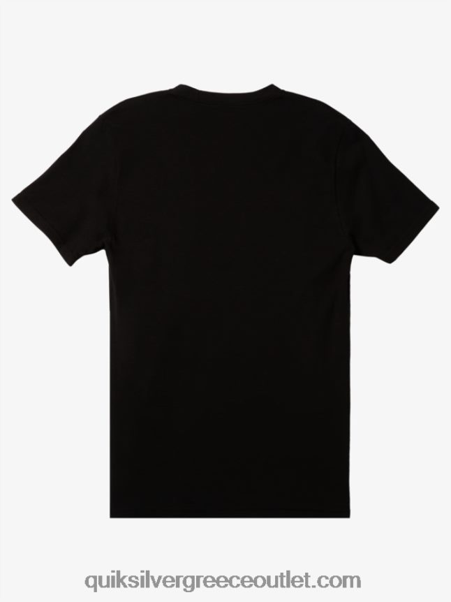 μπλουζάκι με επιταγή βροχής Quiksilver άνδρες 66LP84506 μαύρος