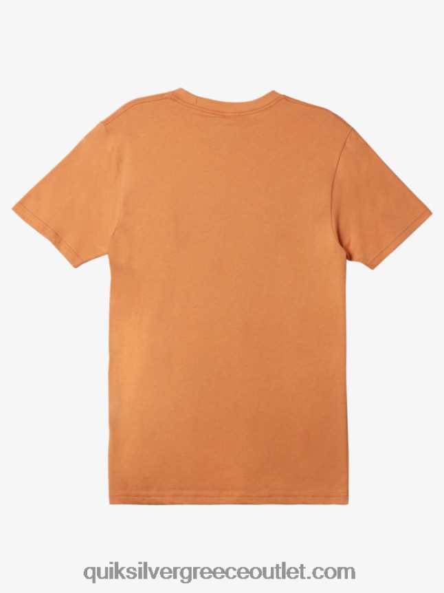 μπλουζάκι με επιταγή βροχής Quiksilver άνδρες 66LP84507 μαύρισμα χαλκού