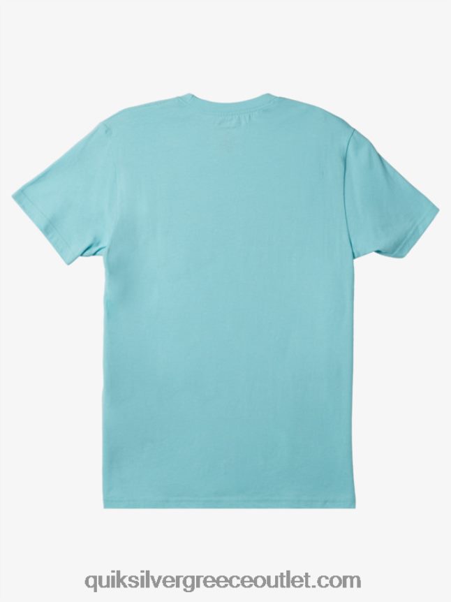 μπλουζάκι με επιταγή βροχής Quiksilver άνδρες 66LP84509 μπλε άγγελος