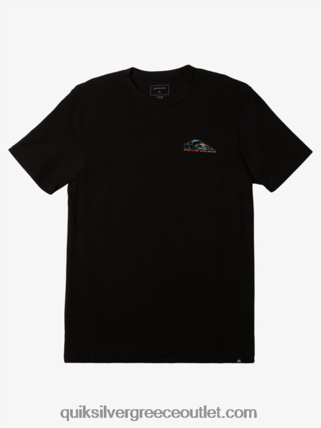 Κοντομάνικη μπλούζα Quiksilver άνδρες 66LP84575 μαύρος