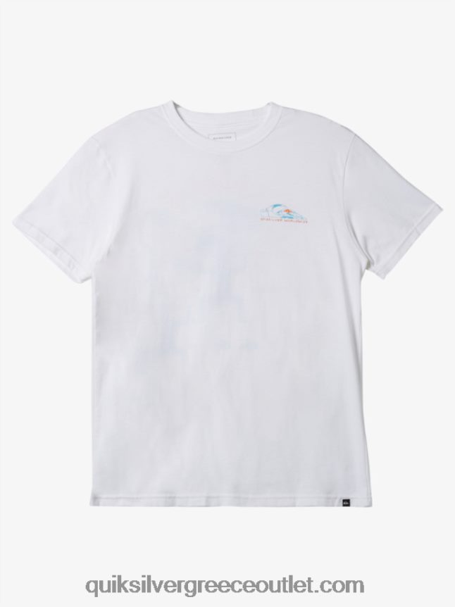 Κοντομάνικη μπλούζα Quiksilver άνδρες 66LP84576 άσπρο