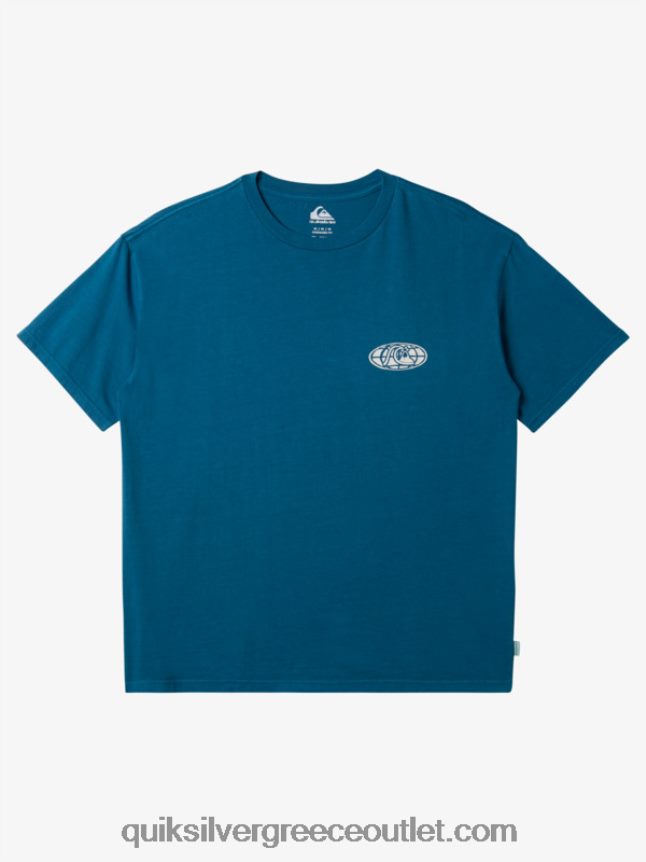 μπλουζάκι με καθαρό μυαλό Quiksilver άνδρες 66LP84742 μαροκινό μπλε