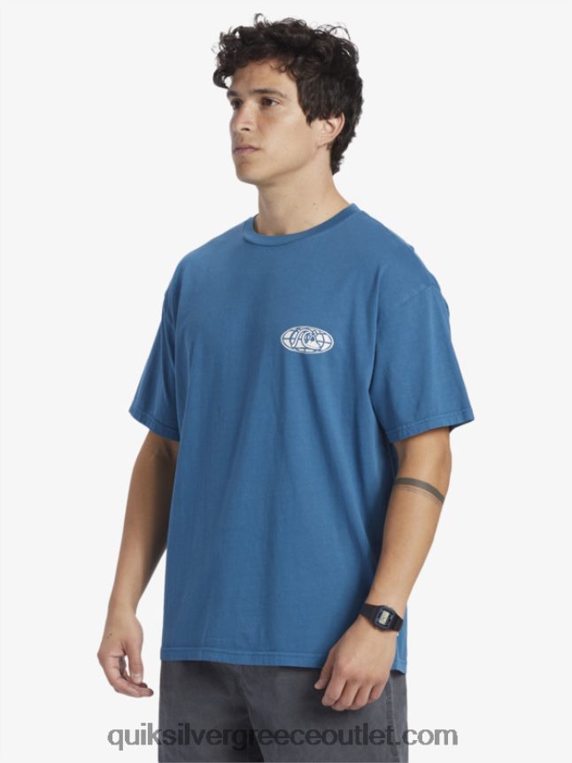 μπλουζάκι με καθαρό μυαλό Quiksilver άνδρες 66LP84742 μαροκινό μπλε