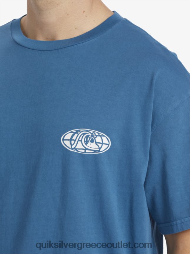 μπλουζάκι με καθαρό μυαλό Quiksilver άνδρες 66LP84742 μαροκινό μπλε