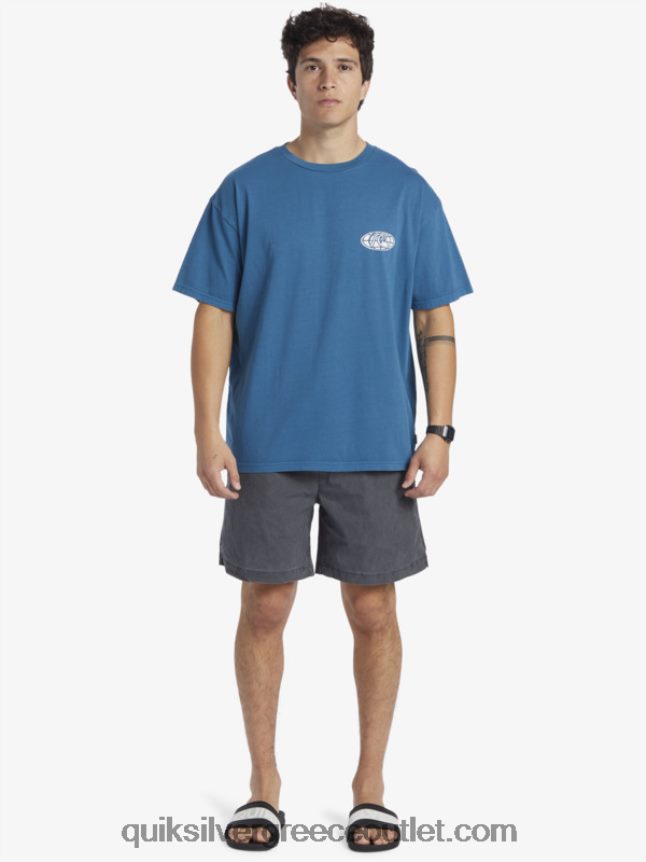 μπλουζάκι με καθαρό μυαλό Quiksilver άνδρες 66LP84742 μαροκινό μπλε