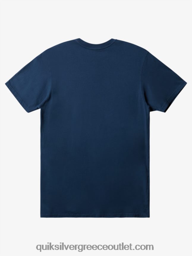 καθημερινό μπλουζάκι Quiksilver άνδρες 66LP84903 μεσάνυχτα ναυτικό