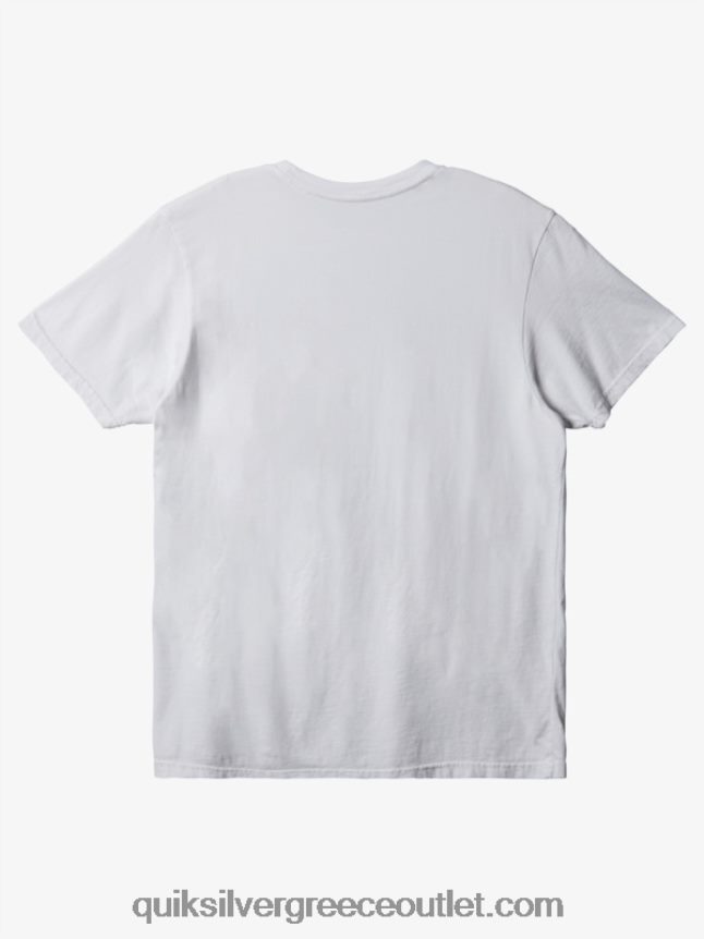 καθημερινό μπλουζάκι Quiksilver άνδρες 66LP84904 άσπρο