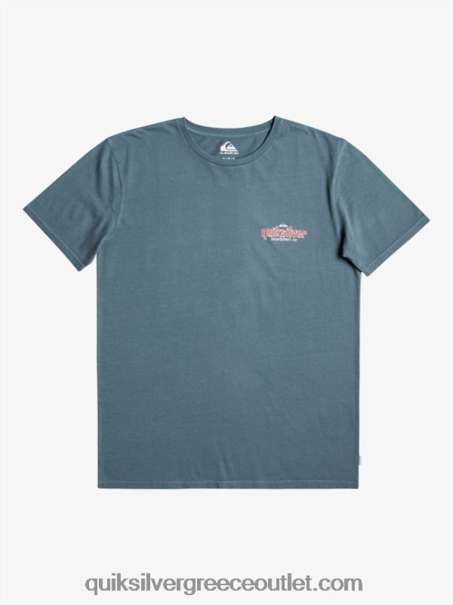 μπλουζάκι με λέξεις Quiksilver άνδρες 66LP84933 θάλασσα του Βέρινγκ