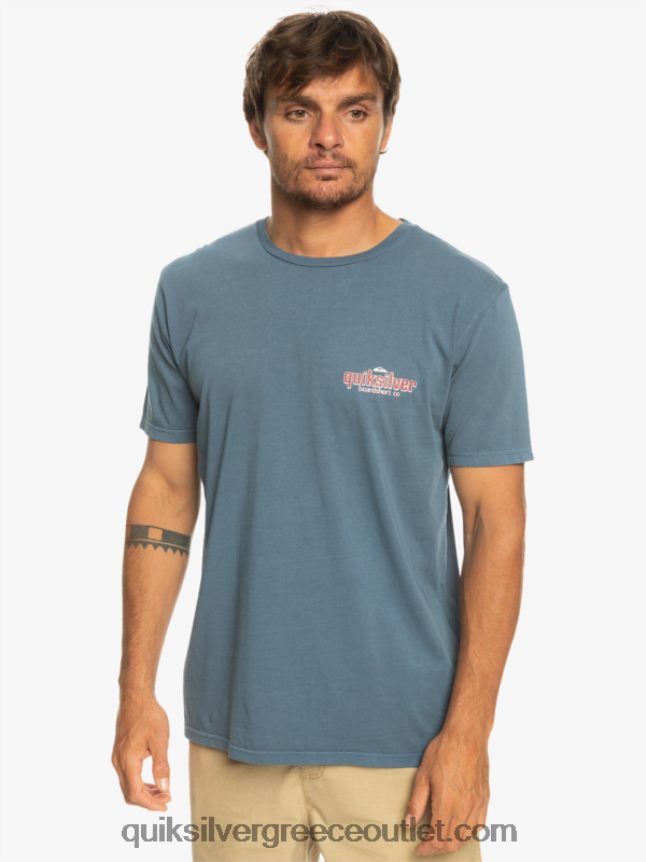 μπλουζάκι με λέξεις Quiksilver άνδρες 66LP84933 θάλασσα του Βέρινγκ