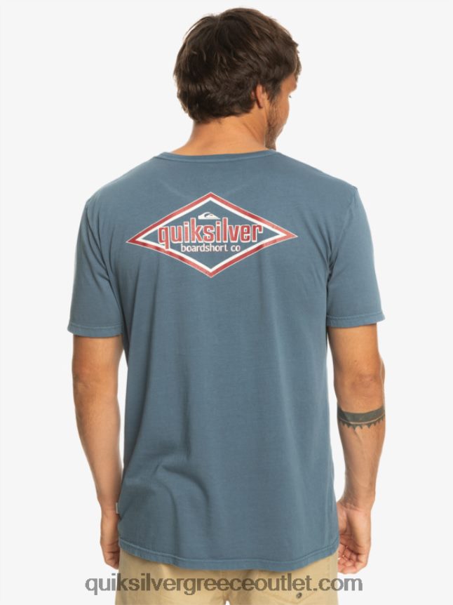 μπλουζάκι με λέξεις Quiksilver άνδρες 66LP84933 θάλασσα του Βέρινγκ