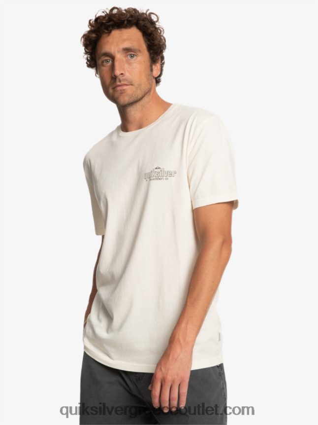 μπλουζάκι με λέξεις Quiksilver άνδρες 66LP84934 σημύδα