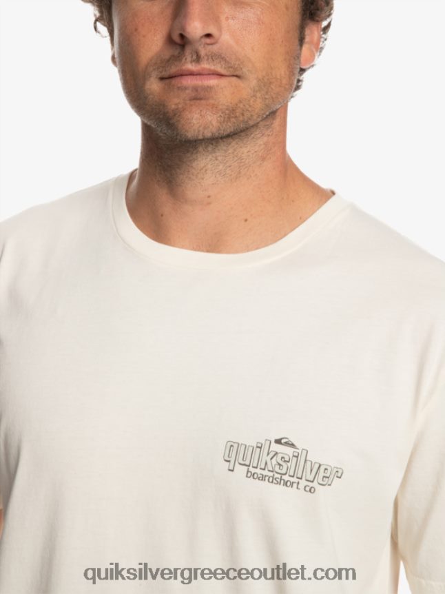 μπλουζάκι με λέξεις Quiksilver άνδρες 66LP84934 σημύδα