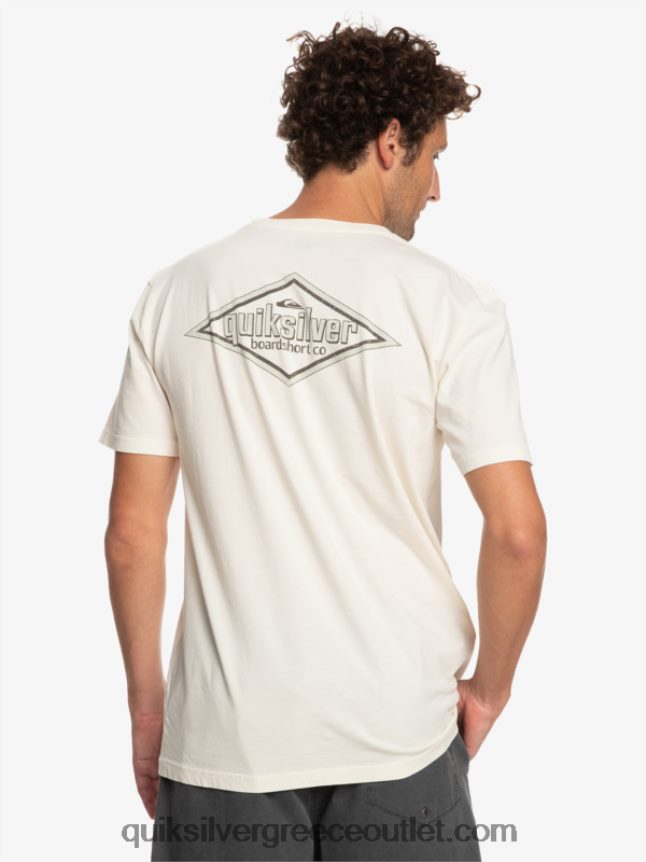 μπλουζάκι με λέξεις Quiksilver άνδρες 66LP84934 σημύδα