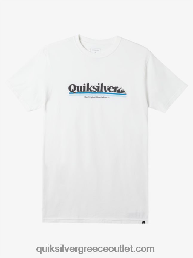 μπλουζάκι ανάμεσα στις γραμμές Quiksilver άνδρες 66LP84978 άσπρο
