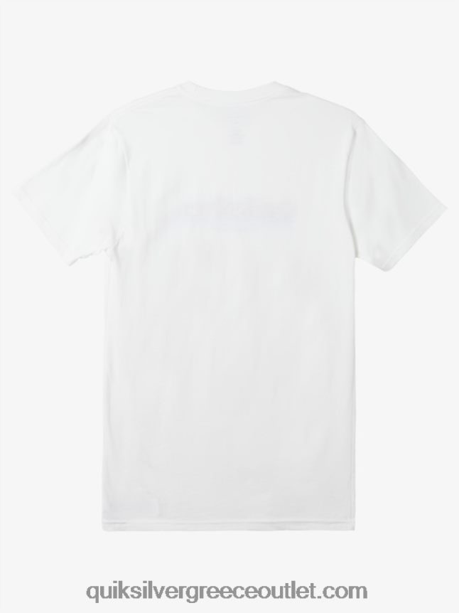 μπλουζάκι ανάμεσα στις γραμμές Quiksilver άνδρες 66LP84978 άσπρο
