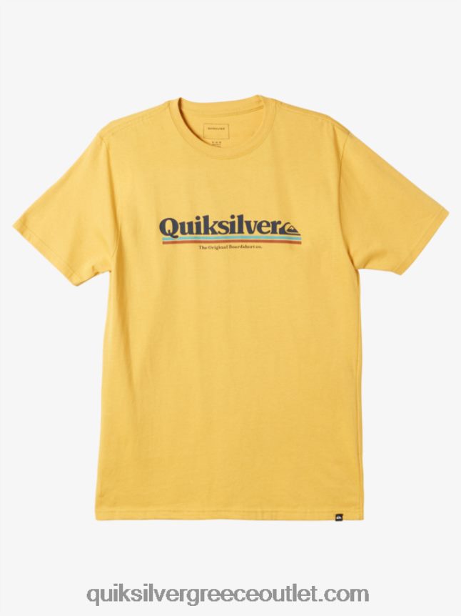 μπλουζάκι ανάμεσα στις γραμμές Quiksilver άνδρες 66LP84979 λαμπερό χρυσό