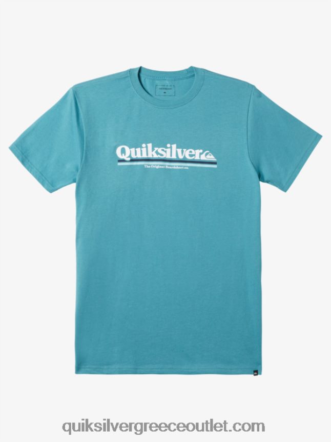μπλουζάκι ανάμεσα στις γραμμές Quiksilver άνδρες 66LP84980 μπλε της Βρετάνης