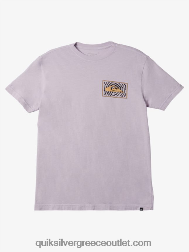 μπλουζάκι με λογότυπο Quiksilver άνδρες 66LP84982 παστέλ λιλά