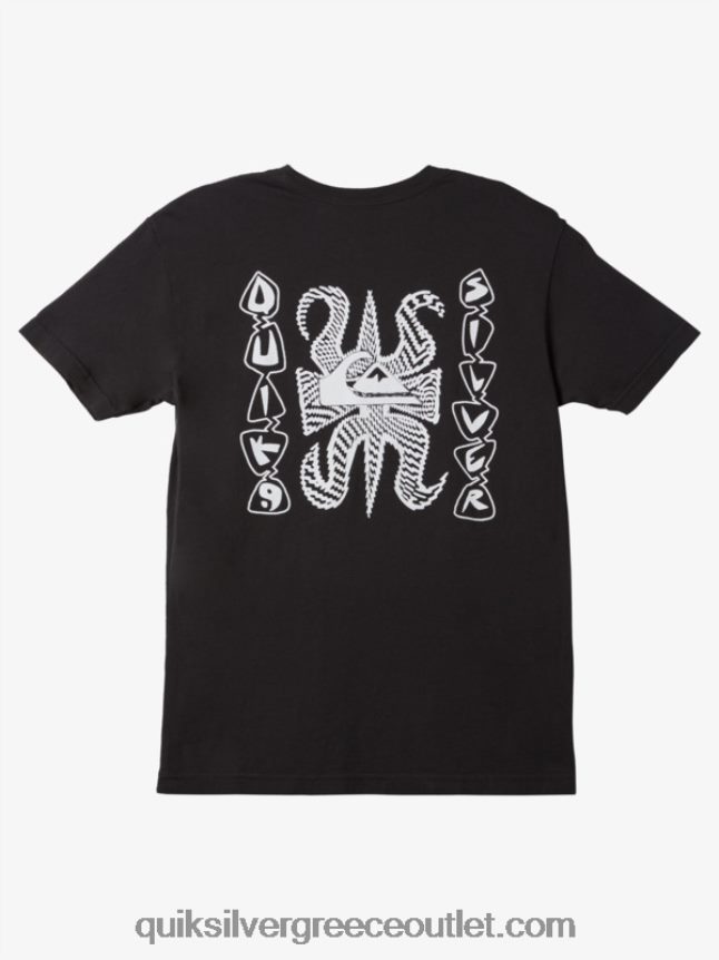 μπλουζάκι με λογότυπο Quiksilver άνδρες 66LP84983 μαύρος