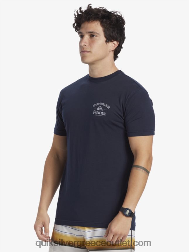 μπλουζάκι κλειδώματος Quiksilver x Pacifico άνδρες 66LP841 ναυτικό μπλέιζερ