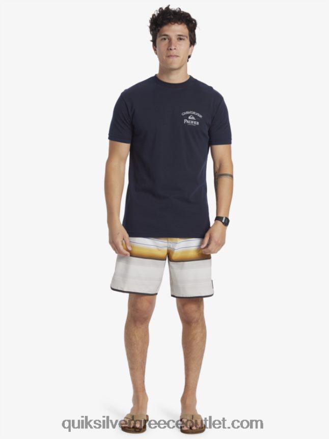 μπλουζάκι κλειδώματος Quiksilver x Pacifico άνδρες 66LP841 ναυτικό μπλέιζερ