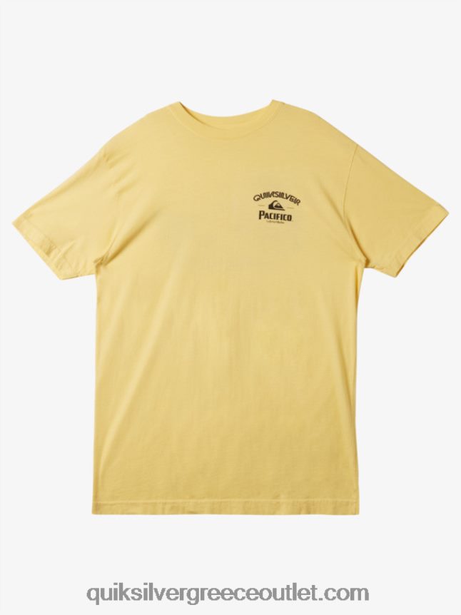 μπλουζάκι κλειδώματος Quiksilver x Pacifico άνδρες 66LP842 χρυσός