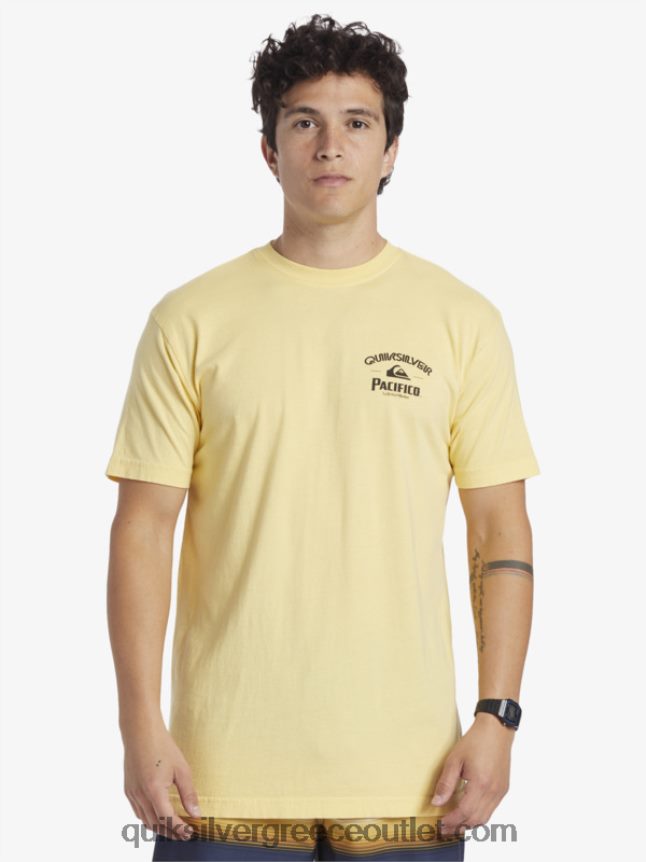 μπλουζάκι κλειδώματος Quiksilver x Pacifico άνδρες 66LP842 χρυσός