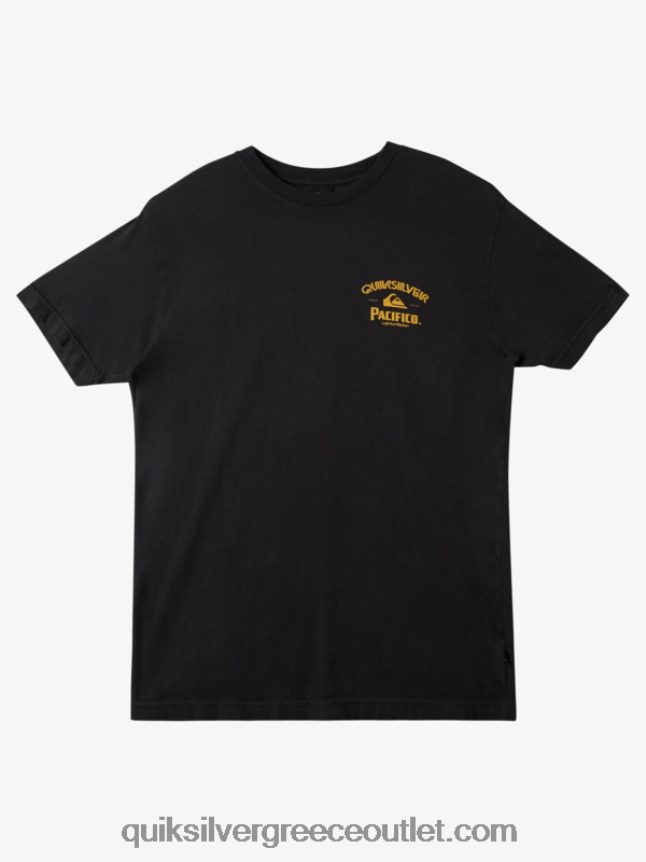 ίσιο μπλουζάκι σκοπευτή Quiksilver x Pacifico άνδρες 66LP848 ασφαλτικό σκυρόδερμα