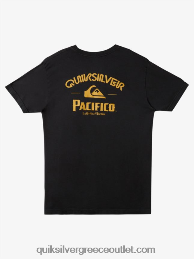 ίσιο μπλουζάκι σκοπευτή Quiksilver x Pacifico άνδρες 66LP848 ασφαλτικό σκυρόδερμα