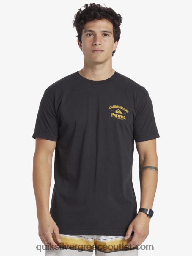 ίσιο μπλουζάκι σκοπευτή Quiksilver x Pacifico άνδρες 66LP848 ασφαλτικό σκυρόδερμα