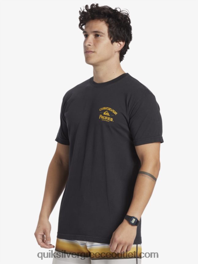ίσιο μπλουζάκι σκοπευτή Quiksilver x Pacifico άνδρες 66LP848 ασφαλτικό σκυρόδερμα