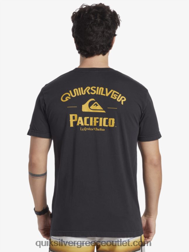 ίσιο μπλουζάκι σκοπευτή Quiksilver x Pacifico άνδρες 66LP848 ασφαλτικό σκυρόδερμα