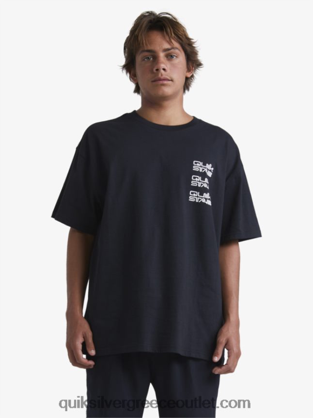 Κοντομάνικη μπλούζα Quiksilver x Stab άνδρες 66LP841667 μαύρος