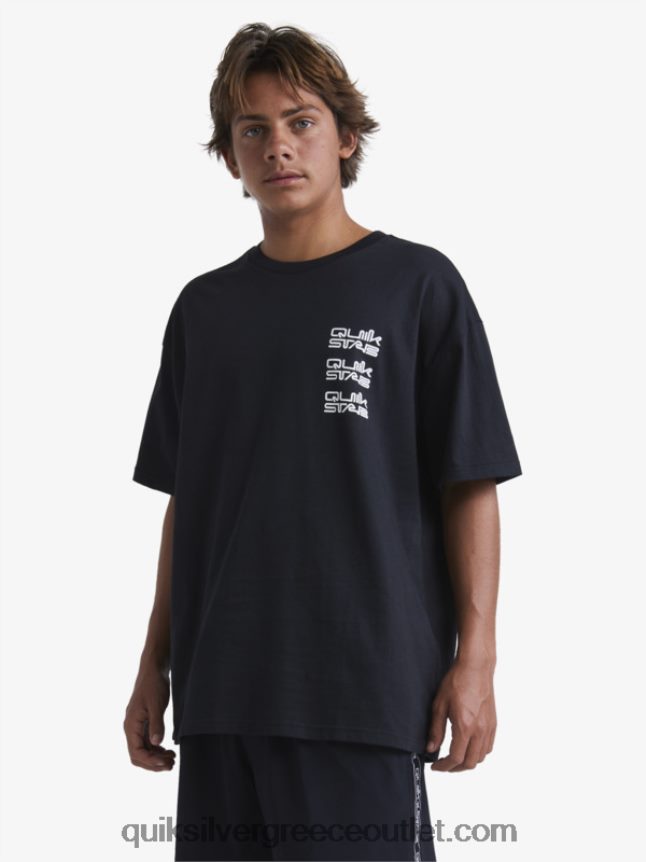 Κοντομάνικη μπλούζα Quiksilver x Stab άνδρες 66LP841667 μαύρος