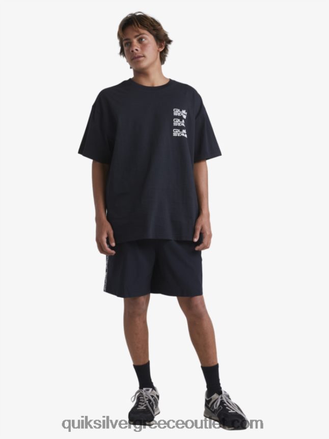 Κοντομάνικη μπλούζα Quiksilver x Stab άνδρες 66LP841667 μαύρος