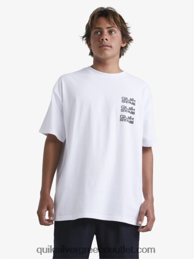 Κοντομάνικη μπλούζα Quiksilver x Stab άνδρες 66LP841668 άσπρο
